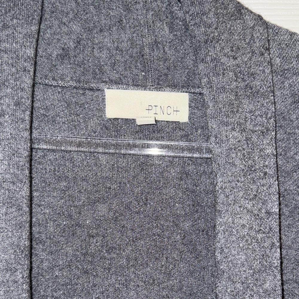 Pinch Charcoal Knit Open sweater duster